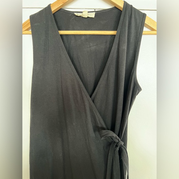 Synergy Black Wrap Dress - Picture 2 of 9